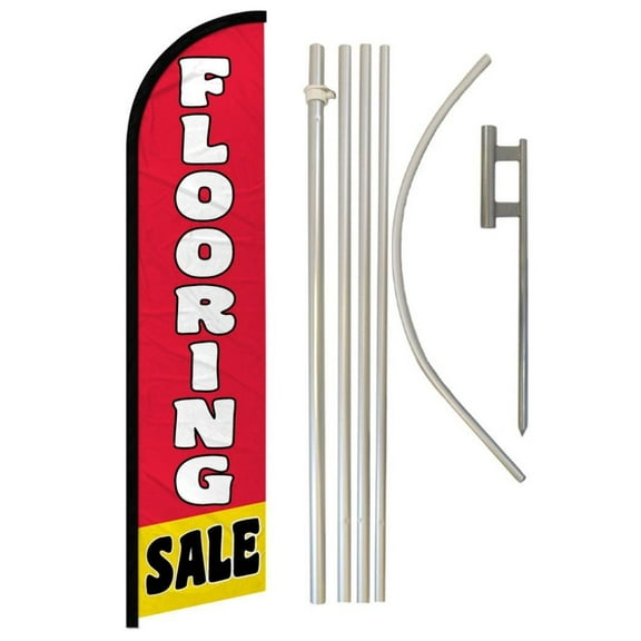 Flooring Sale Windless Banner Flag & Pole Kit