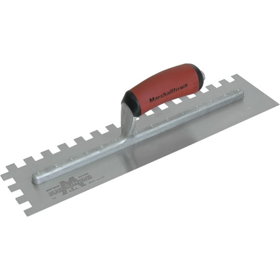 MARSHALLTOWN 711SD Flooring & Tiling Notched Trowel ,1/2 X 1/2 X 1/2 Square Notch