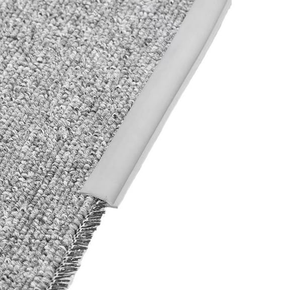 Flooring Transition Strips, Flexible Floor Transition Strip from Carpet to Tile, Flexible Rug Edge Protector for Doorway,Self Adhesive Cuttable Carpet Edge Trim Strip(White 4m)