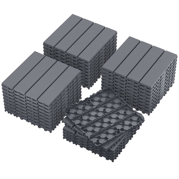 27sq. ft Plastic Interlocking Deck Tiles,27 Pack Outdoor Patio Flooring, 12"x12" Interlocking Decking Tile Outdoor All Weather Use, Waterproof Patio Pavers for Pool Balcony Backyard Porch