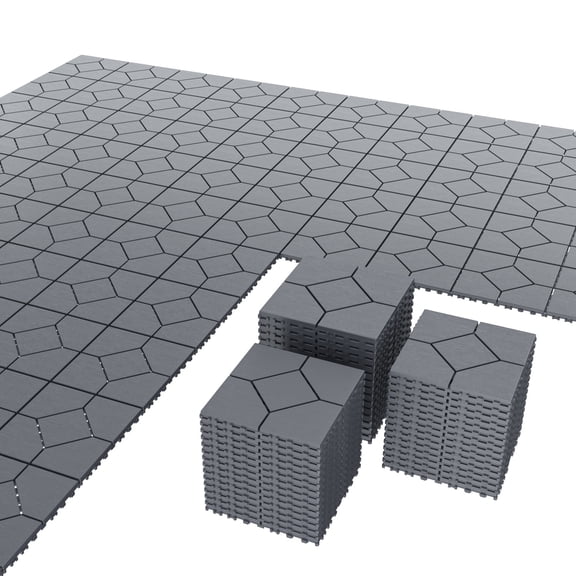 Flooring,Waterproof Floor Tiles,Simulated Plastic Floor Tiles,Interlocking Floor Tiles,Plastic Interlocking Deck Tiles Suitable for Indoor and Outdoor,Easy to Install,12''× 12''Tiles