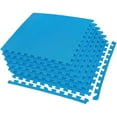 thumbnail image 1 of FlooringInc 1/2" Thick Exercise Tiles 2ft x 2ft Portable Interlocking Foam Tile Mats, 6 Tiles, Blue, 1 of 6