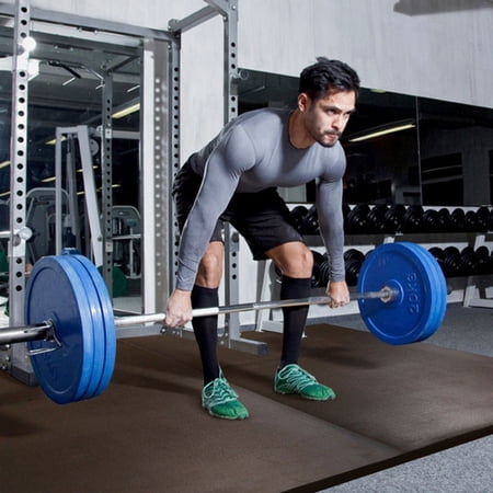 FlooringInc 3/4" Interlocking Heavy Duty High Impact Weight Room Gym Flooring, 6'x7'x6", 2 Piece Mat