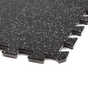 FlooringInc 3/8" Impact Rubber Gym Flooring Tiles, 64 sqft, Grey