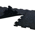 thumbnail image 1 of FlooringInc 8mm Thick Strong Rubber Interlocking Floor Tiles, Flexible Recycled Rubber for a Stronger and Safer Basement, Home Gym, Shed, or Trailer, Black, 5'9"x5'9" Area, 1 of 7