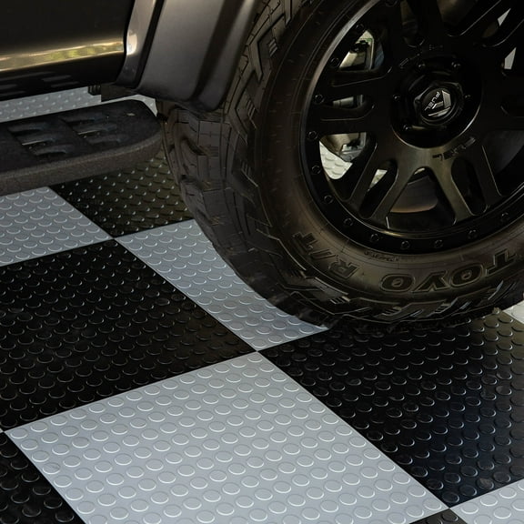 FlooringInc Coin Flex Nitro Tiles Terracotta (20.5"x20.5") - Hidden Interlocking Garage Flooring