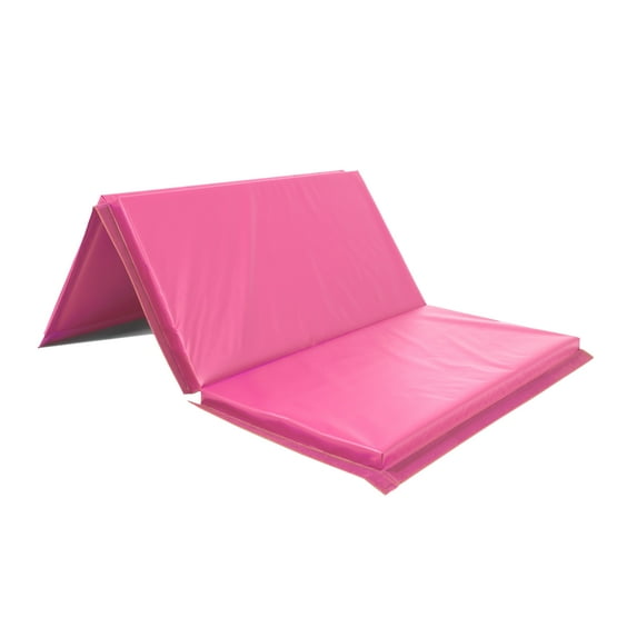FlooringInc Eco Folding Mats, Ideal for MMA, Gymnastics, Exercise, Tumbling & Cheer, 4'x6'x2", Pink
