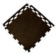 thumbnail image 1 of FlooringInc Eco-Lock Rubber Tile ¼" Thick, 24” x 24”, 8 tile pack, 29.36 Sq/Ft, Black, 1 of 6