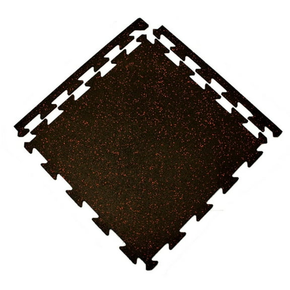 FlooringInc Eco-Lock Rubber Tile ¼" Thick, 24” x 24”, 8 tile pack, 29.36 Sq/Ft, Confetti