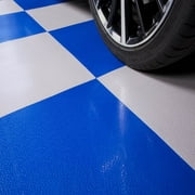 FlooringInc Nitro Flex Protective Garage Flooring Tiles, 20.5"x20.5", 8 Tiles, 23.36 Sqft, Smooth Pattern, Black