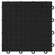 FlooringInc Nitro Interlocking Garage Floor Tiles, Heavy Duty Coin Pattern, Black, 12x12, 52 pack, 52 sq/ft