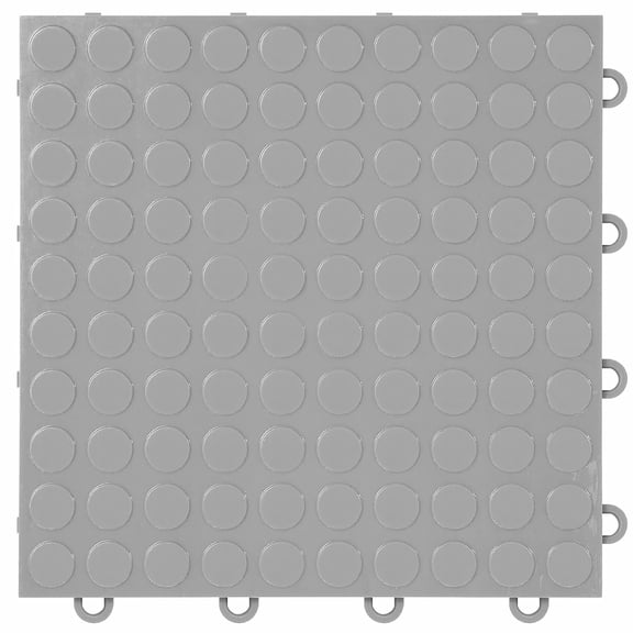 FlooringInc Nitro Interlocking Garage Floor Tiles, Heavy Duty Coin Pattern, Gunmetal, 12"x12", 52 pack, 52 sq/ft
