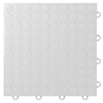 thumbnail image 1 of FlooringInc Nitro Interlocking Garage Floor Tiles, Heavy Duty Coin Pattern, White, 12"x12", 52 pack, 52 sq/ft, 1 of 10