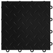 FlooringInc Nitro Garage Floor Tiles, Diamond Pattern, Interlocking, Black, 12"x12", 52 pack, 52 sq/ft