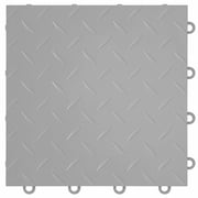 FlooringInc Nitro Garage Floor Tiles, Diamond Pattern, Interlocking, Gunmetal, 12"x12", 52 pack, 52 sq/ft