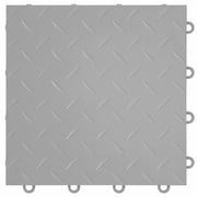 FlooringInc Nitro Garage Floor Tiles, Diamond Pattern, Interlocking, Gunmetal, 12"x12", 52 pack, 52 sq/ft
