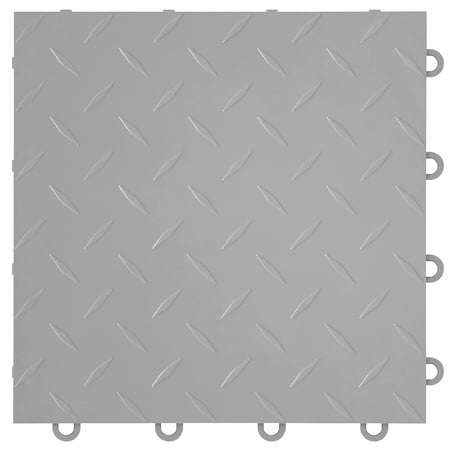 FlooringInc Nitro Garage Floor Tiles, Diamond Pattern, Interlocking, Gunmetal, 12"x12", 52 pack, 52 sq/ft
