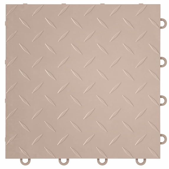 FlooringInc Nitro Garage Floor Tiles, Diamond Pattern, Interlocking, Sahara Sand, 12"x12", 16 pack, 16 sq/ft