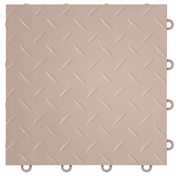 FlooringInc Nitro Garage Floor Tiles, Diamond Pattern, Interlocking, Sahara Sand, 12"x12", 52 pack, 52 sq/ft
