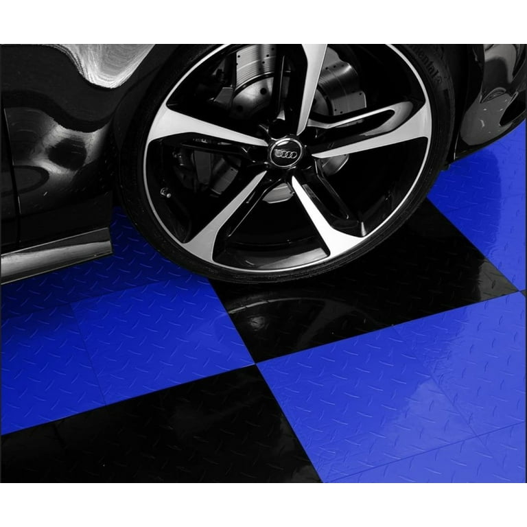 FlooringInc’s Nitro Garage Floor Tiles, Diamond Pattern, Interlocking, Black, 12 FlooringInc’s Nitro Garage Floor Tiles, Diamond Pattern, Interlocking, Black, 12