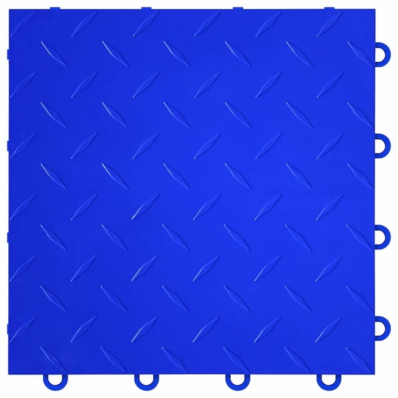 FlooringInc Nitro Garage Floor Tiles, Diamond Pattern, Interlocking, Shelby Blue, 12"x12", 52 pack, 52 sq/ft
