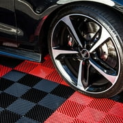 FlooringInc Nitro Garage Floor Tiles, Vented Pattern, Interlocking, Gunmetal, 12x12, 52 pack, 52 sq/ft
