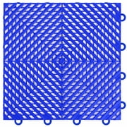 FlooringInc Nitro Garage Floor Tiles, Vented Pattern, Interlocking, Shelby Blue, 12"x12", 52 pack, 52 sq/ft
