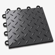 FlooringInc Nitro Pro Garage Tiles, Diamond, 40 Pack, 40 Sq/Ft. Graphite/Black