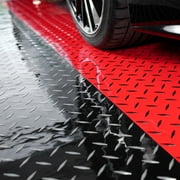 FlooringInc Nitro Pro Garage Tiles, Diamond, 40 Pack, 40 Sq/Ft. Shelby Blue/Black