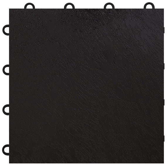 FlooringInc Practice Dance Tile Kits With Edging, 25 Tiles, 5' x 5' Area, Black