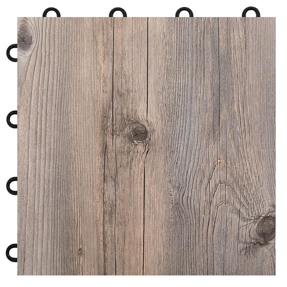 FlooringInc Practice Dance Tile Kits With Edging, 9 Tiles, 3' x 3' Area, Barnwood