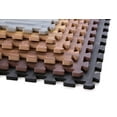 thumbnail image 1 of FlooringInc Premium 5/8" Thick Soft Wood Interlocking Foam Tiles, Yoga, Kids Play Mat, 2'x2', 25 Pack, 100 sqft, Textured Maple, 1 of 7