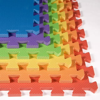 REZNOR 20mm Grid EVA Foam Interlocking Floor Tiles Mats Soft Flooring,  Multicolor