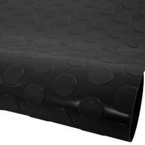 FlooringInc Standard Grade 5ftx12ft Coin Pattern Nitro Garage Flooring Roll Out Protecting Mats, Midnight Black