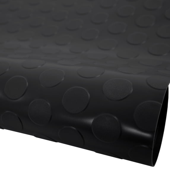 FlooringInc Standard Grade Nitro Garage Roll & Protective Parking Mats, Midnight Black, Coin, 7.5'x20'