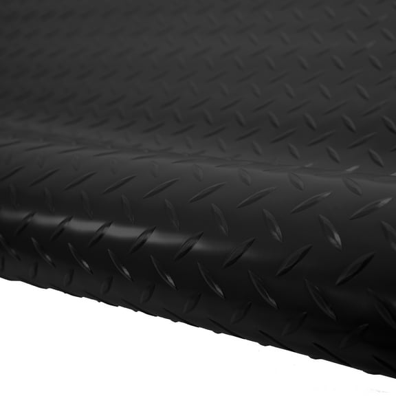 FlooringInc Standard Grade Nitro Garage Roll & Protective Parking Mats, Midnight Black, Diamond, 7.5'x17'