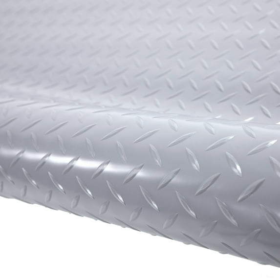 FlooringInc Standard Grade Nitro Garage Roll & Protective Parking Mats, Stailess Steel, Diamond, 7.5'x25'