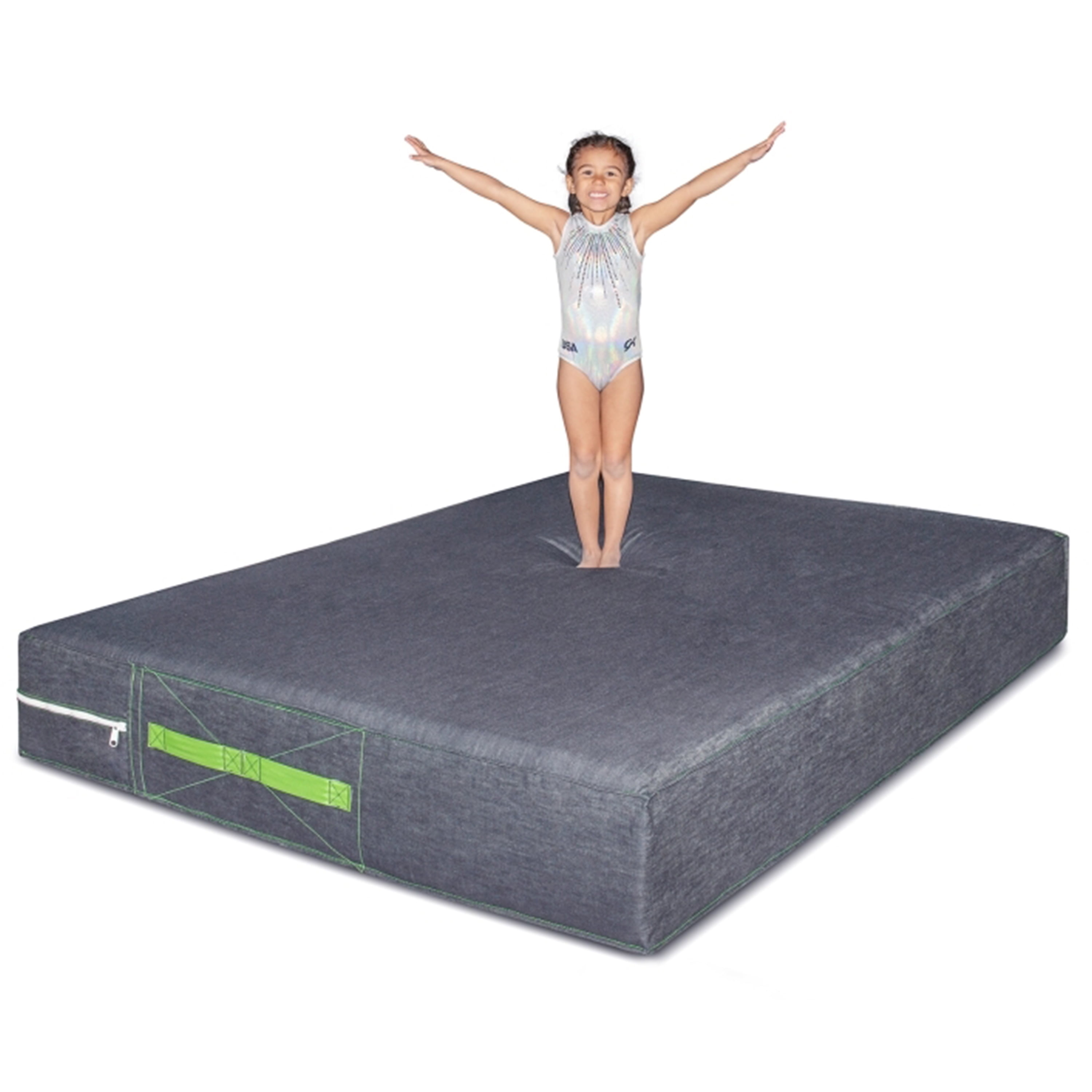 FloorinigInc Skill Pillow Crash Mat For Gymnastics Martial Arts Wrestling MMA Denim 6.6 x5 x12 Walmart