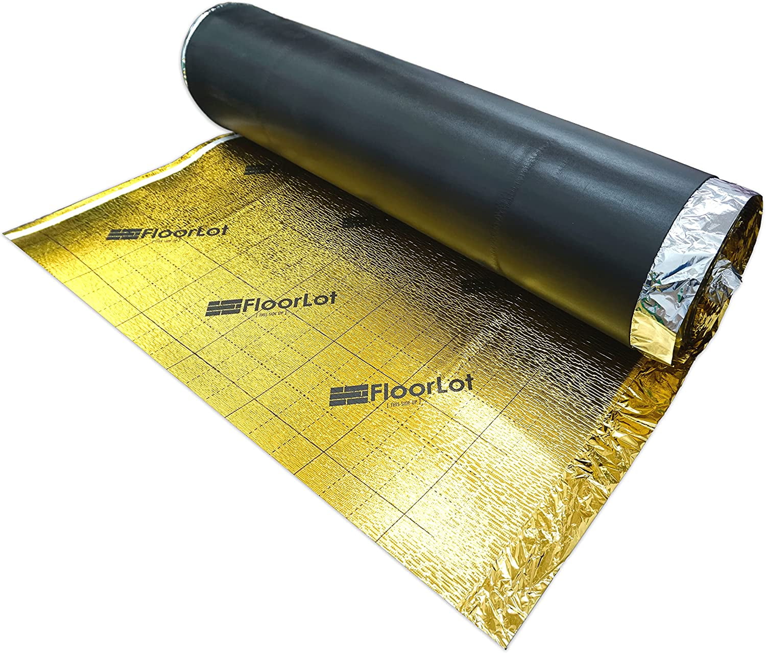 Floorlot Flooring Gold Premium Silent Laminate & Wood Flooring 200sqft Roll, 3mm Thick