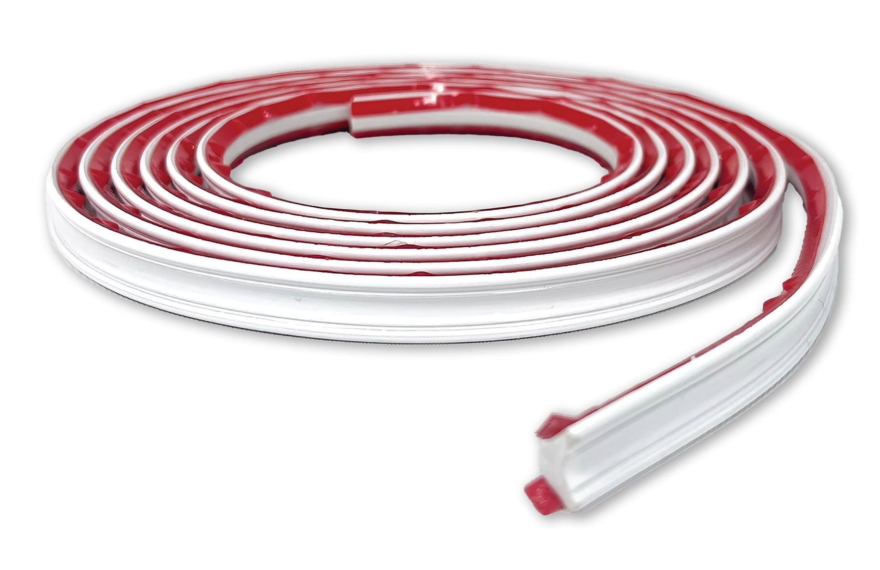 FloorPops White Flexible Trim Peel and Stick Moulding