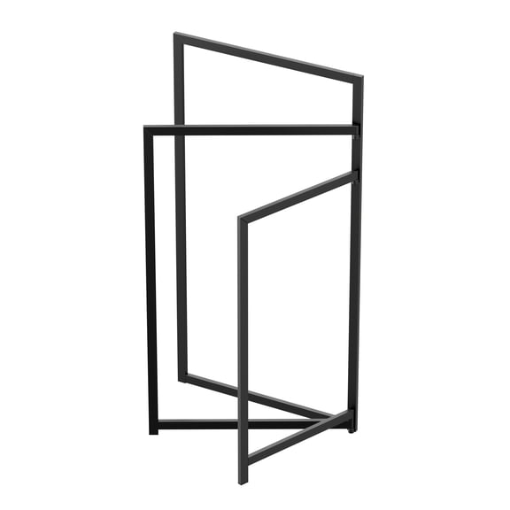 Gatco Décor Freestanding Open Arm Bath Towel Holder, Matte Black