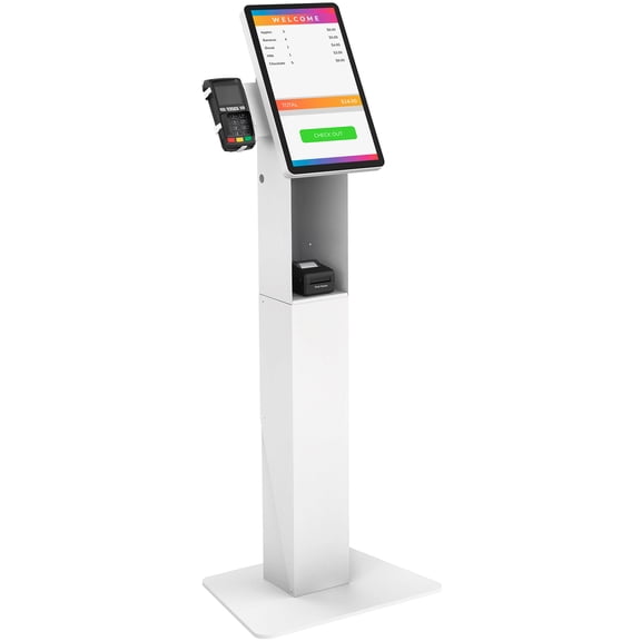 Floorstanding POS Kiosk, White