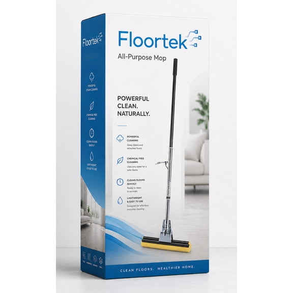 Floortek All-Purpose Sponge Mop for Tile, Hardwood, Laminate and Vinyl Floors
