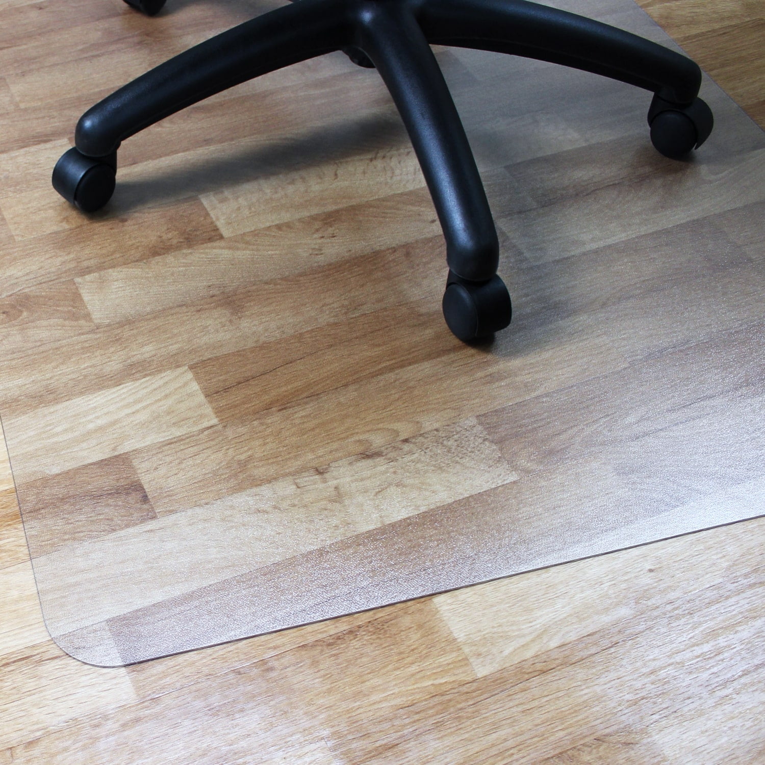 Clear Enhanced Polymer Rectangular Chair Mat for Hard Floors