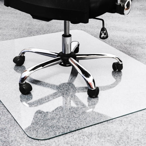 Floortex Glass Chair Mat 40"x53" Clear 124053EG