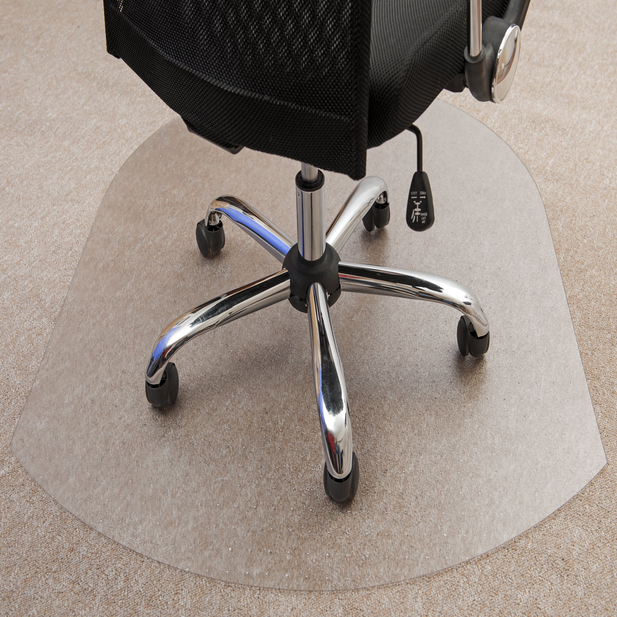 Floortex Polycarbonate Contoured Chair Mat Carpets up to 1 2 39 x 49 Walmart Business Supplies