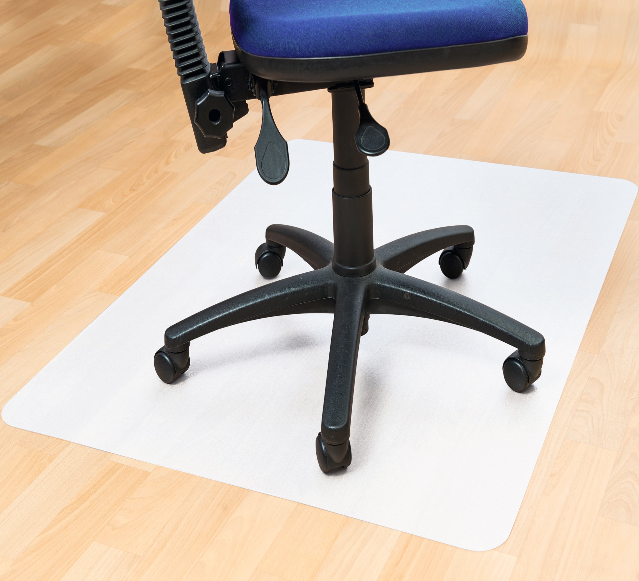 Translucent Rectangular Recycled Polypropylene Chair Mat for Hard Floors