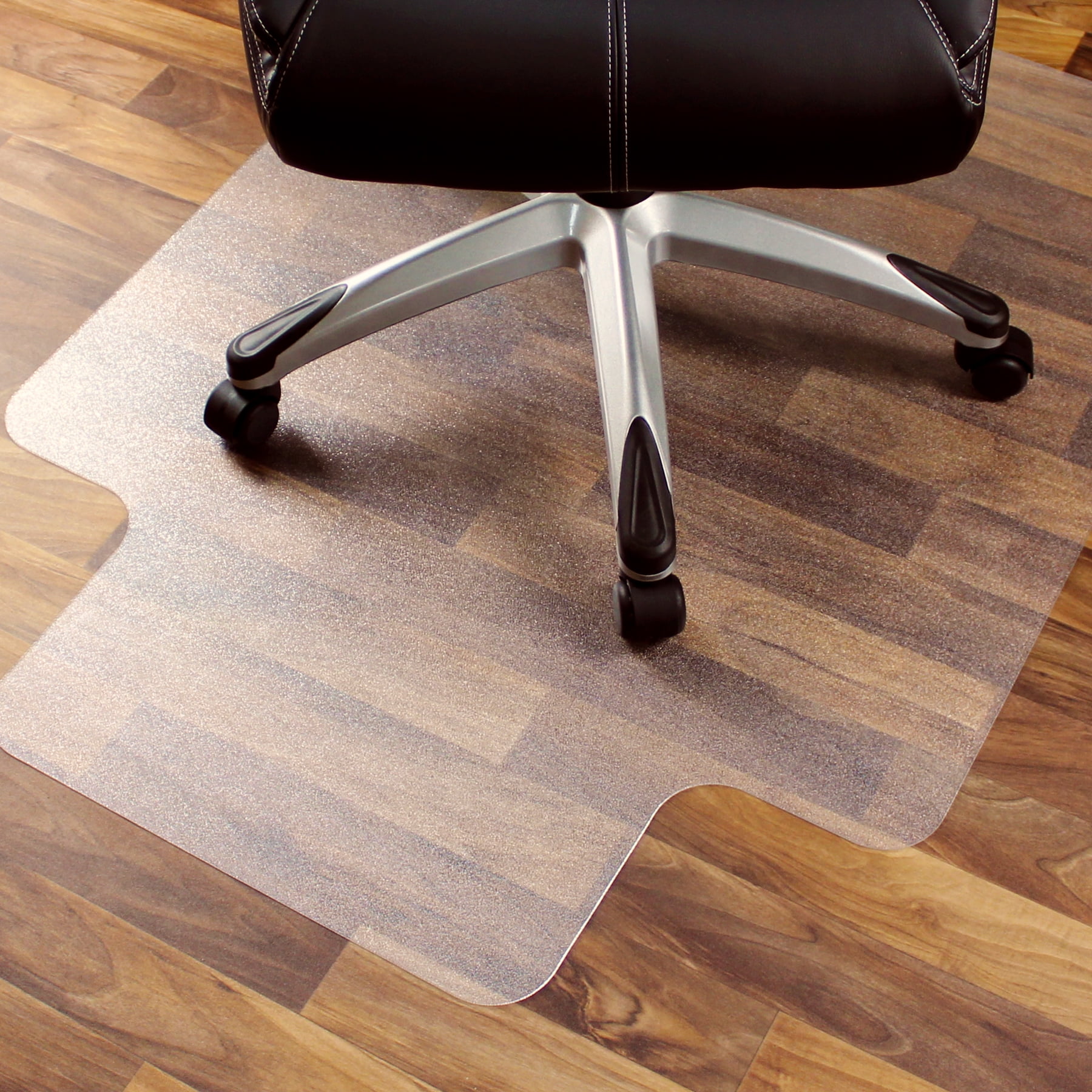 Costway 47'' x 47'' PVC Chair Floor Mat Home Office Protector for Hard Wood Floors