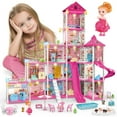 thumbnail image 1 of Flooyes 314PCS Light-Up Castle Dollhouse, 14Rooms Pretend Dream Castle with Doll and Furniture, Birthday Gifts Toys for Kids Girls 3 4 5 6 7 8, 1 of 7