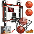 thumbnail image 1 of Flooyes Indoor Basketball Hoop for Kids, Adjustable Height Over the Door Basketball Hoop with Scoreboard, Mini Hoops Basketball Toys Christmas Birthday Gift for Boys Age 4 5 6 7 8 9 10 11 12+ (Red), 1 of 8